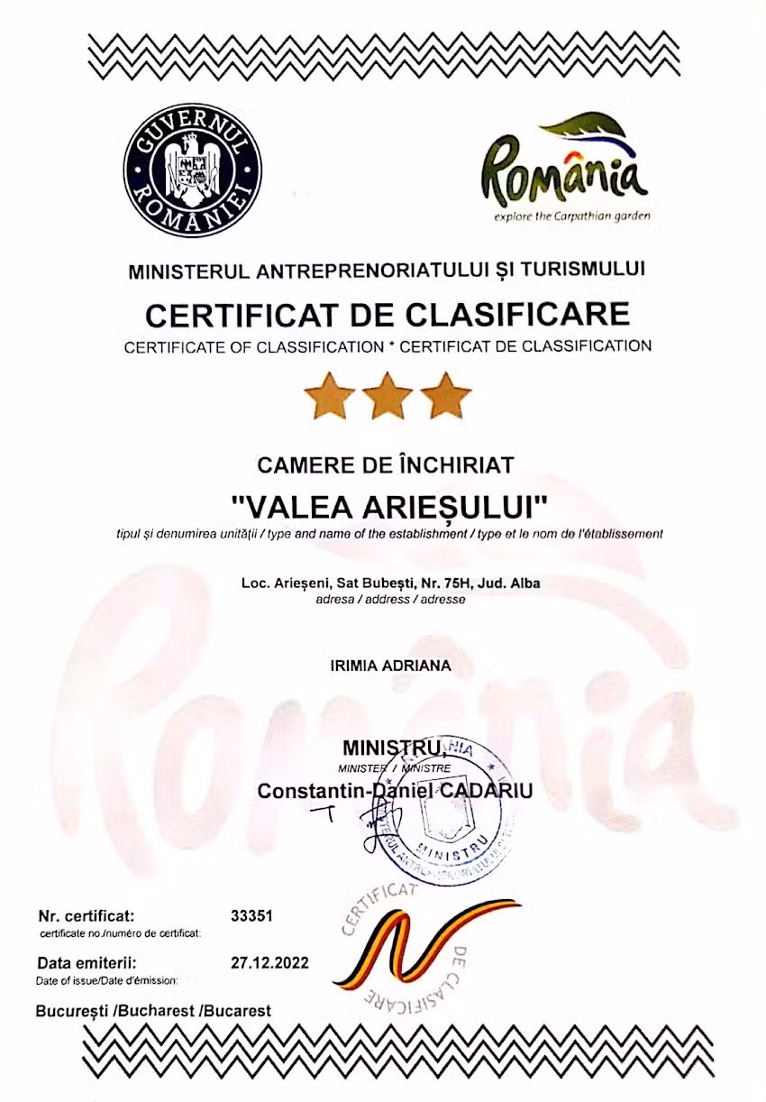 Cabana Valea Arieșului- Arieşeni