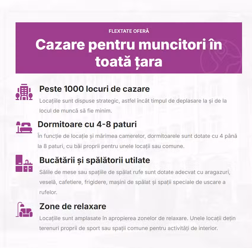 Flextate Cazari muncitori